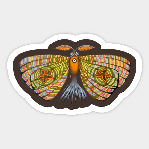 Circus moth Sticker by federicocortese